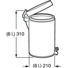 Мусорное ведро 5л Roca Hotels 815489001