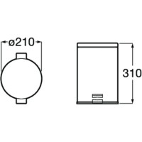 Мусорное ведро 5л Roca Public 817414002