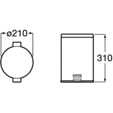 Мусорное ведро 5л Roca Public 817414002