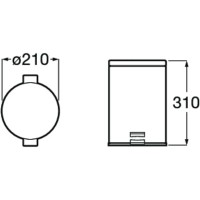 Мусорное ведро 3л Roca Public 817413002