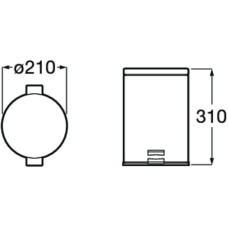 Мусорное ведро 3л Roca Public 817413002