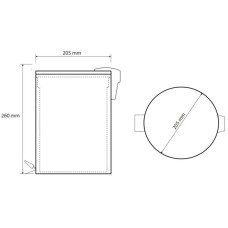 Мусорное ведро 5л Bemeta Amber 155315010