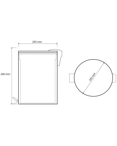 Мусорное ведро 5л Bemeta Amber 155315010