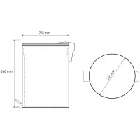 Мусорное ведро 5л Bemeta Graphit 156315013