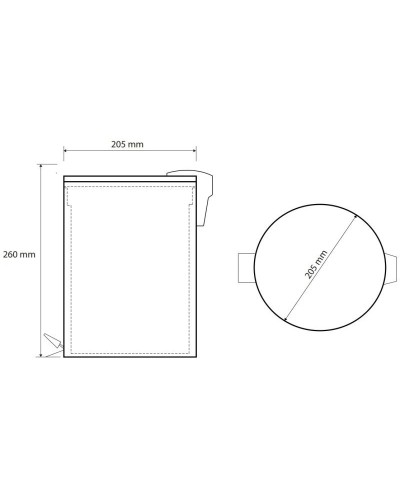 Мусорное ведро 5л Bemeta Hematit 159315013