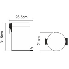 Ведро для мусора WasserKRAFT K-635 Хром