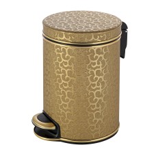 Ведро для мусора 5л Geralis V-FGG-B FLOWER золото, кант золото
