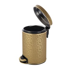 Ведро для мусора 5л Geralis V-FGG-B FLOWER золото, кант золото
