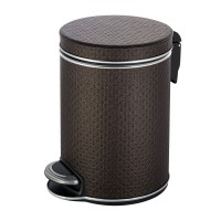 Ведро для мусора 5л Geralis V-PCH-B PUNTO шоколад, кант хром