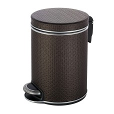 Ведро для мусора 5л Geralis V-PCH-B PUNTO шоколад, кант хром