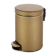 Ведро для мусора 5л Geralis V-PGG-B PUNTO золото, кант золото