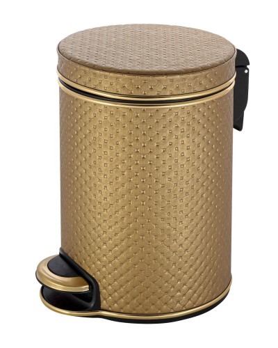 Ведро для мусора 5л Geralis V-PGG-B PUNTO золото, кант золото