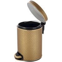 Ведро для мусора 5л Geralis V-PGG-B PUNTO золото, кант золото