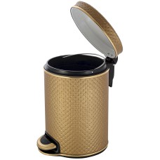 Ведро для мусора 5л Geralis V-PGG-B PUNTO золото, кант золото