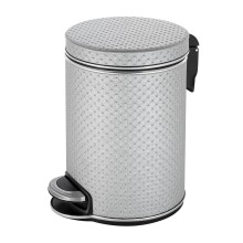 Ведро для мусора 5л Geralis V-PHH-B PUNTO серебро, кант хром