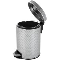 Ведро для мусора 5л Geralis V-PHH-B PUNTO серебро, кант хром