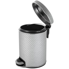 Ведро для мусора 5л Geralis V-PHH-B PUNTO серебро, кант хром