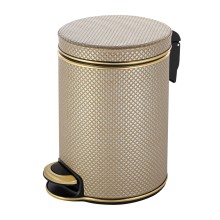 Ведро для мусора 5л Geralis V-RBG-B Ромб темное, кант золото