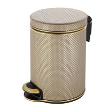 Ведро для мусора 5л Geralis V-RBG-B Ромб темное, кант золото