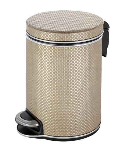 Ведро для мусора 5л Geralis V-RBH-B Ромб темное, кант хром