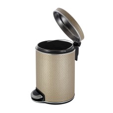 Ведро для мусора 5л Geralis V-RBH-B Ромб темное, кант хром