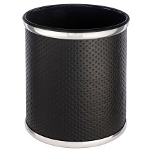 Ведро для мусора 20л открытое Geralis M-PBH-SS PUNTO чёрное, кант хром