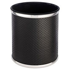 Ведро для мусора 20л открытое Geralis M-PBH-SS PUNTO чёрное, кант хром