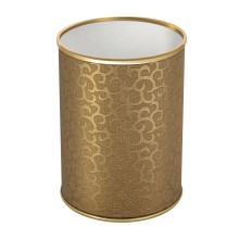 Ведро для мусора 3л открытое Geralis M-FGG-B FLOWER золото, кант золото