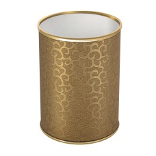 Ведро для мусора 3л открытое Geralis M-FGG-B FLOWER золото, кант золото