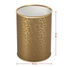 Ведро для мусора 3л открытое Geralis M-FGG-B FLOWER золото, кант золото