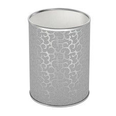 Ведро для мусора 3л открытое Geralis M-FHH-B FLOWER серебро, кант хром