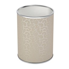 Ведро для мусора 3л открытое Geralis M-FLH-B FLOWER бежевое, кант хром