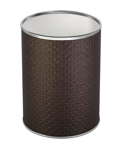 Ведро для мусора 3л открытое Geralis M-PCH-B PUNTO шоколад, кант хром