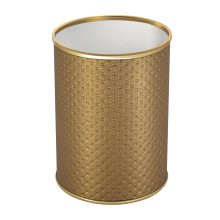 Ведро для мусора 3л открытое Geralis M-PGG-B PUNTO золото, кант золото