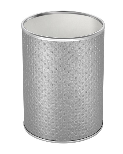 Ведро для мусора 3л открытое Geralis M-PHH-B PUNTO серебро, кант хром