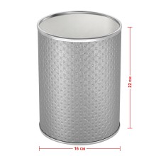 Ведро для мусора 3л открытое Geralis M-PHH-B PUNTO серебро, кант хром