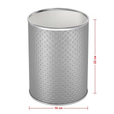 Ведро для мусора 3л открытое Geralis M-PHH-B PUNTO серебро, кант хром