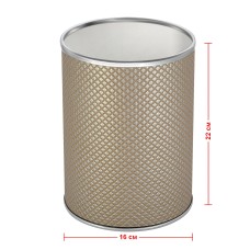 Ведро для мусора 3л открытое Geralis M-RBH-B Ромб темное, кант хром