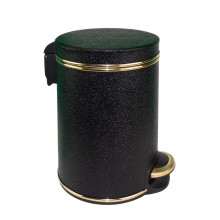 Ведро для мусора 5л Geralis V-KHBG-B черное, кант золото