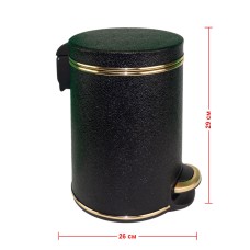 Ведро для мусора 5л Geralis V-KHBG-B черное, кант золото