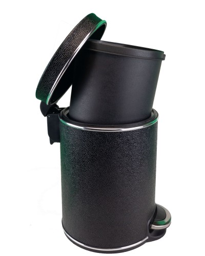 Ведро для мусора 5л Geralis V-KHBH-B черное, кант хром