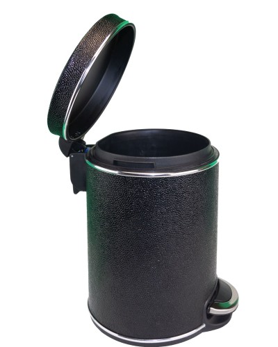Ведро для мусора 5л Geralis V-KHBH-B черное, кант хром