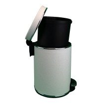 Ведро для мусора 5л Geralis V-KHWH-B белое, кант хром