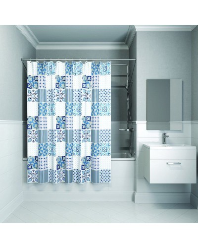 Штора для ванны Iddis Basic B03P118i11 1800x1800 Синий