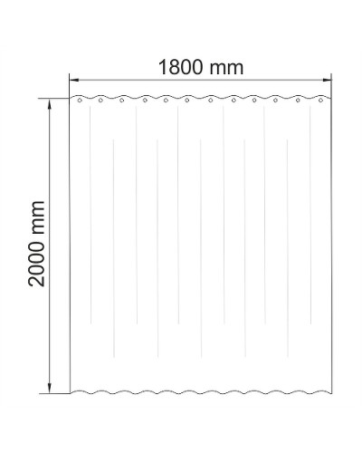 Штора для ванны WasserKRAFT Oder 180х200 SC-30301 Зеленая