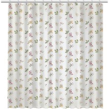 Шторка для ванны Fixsen Design Flora FX-1507 180х200 Белая с цветами