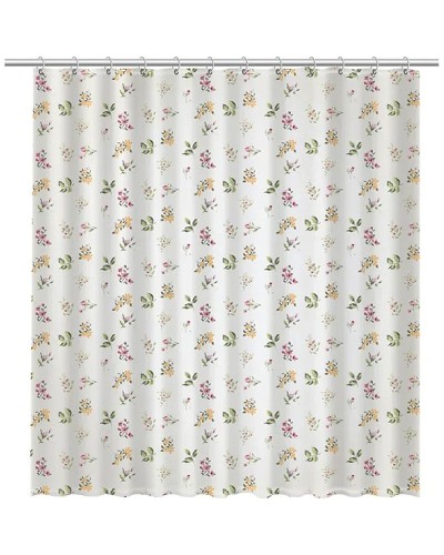 Шторка для ванны Fixsen Design Flora FX-1507 180х200 Белая с цветами