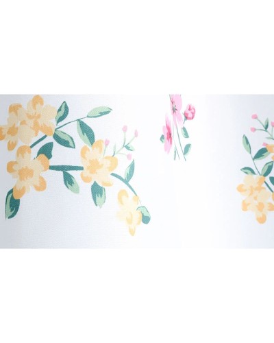 Шторка для ванны Fixsen Design Flora FX-1507 180х200 Белая с цветами