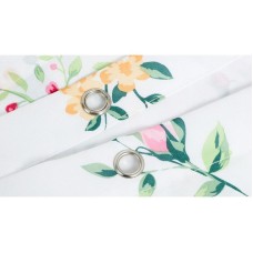 Шторка для ванны Fixsen Design Flora FX-1507 180х200 Белая с цветами