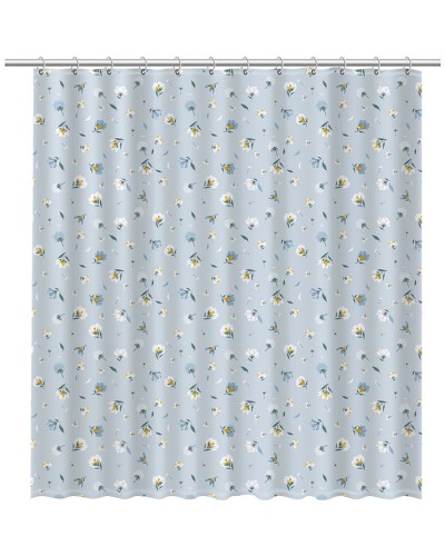 Шторка для ванны Fixsen Design Garden FX-1509 180х200 Голубая с цветами